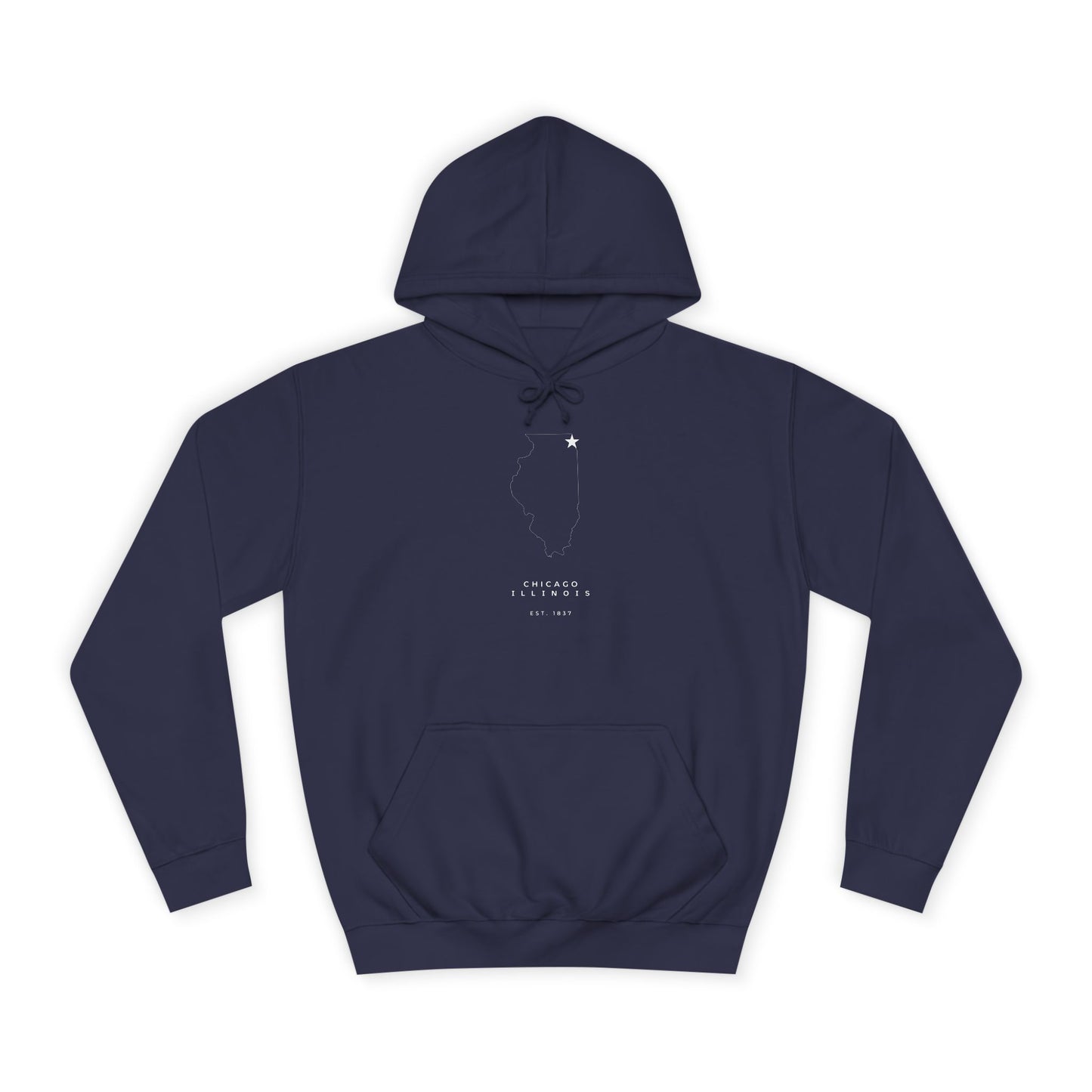 Chicago Illinois Star Map - Unisex College Hoodie