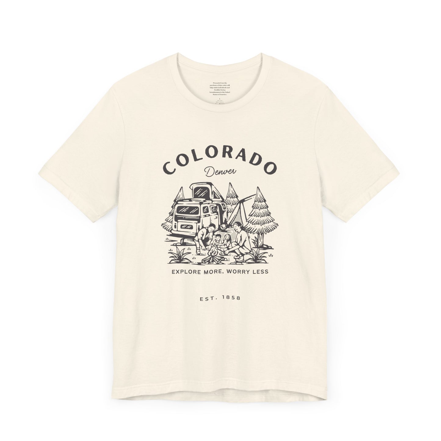 Explore More Worry Less Denver - Unisex Short Sleeve Tee