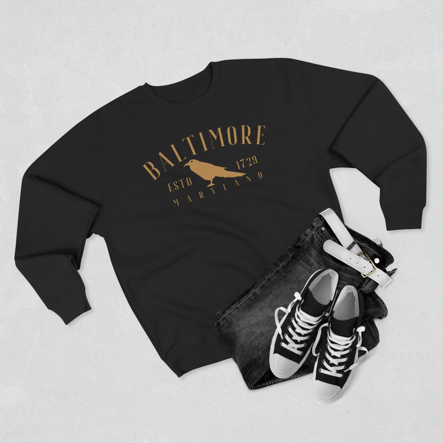 Baltimore Raven 1729 - Unisex Crewneck Sweatshirt