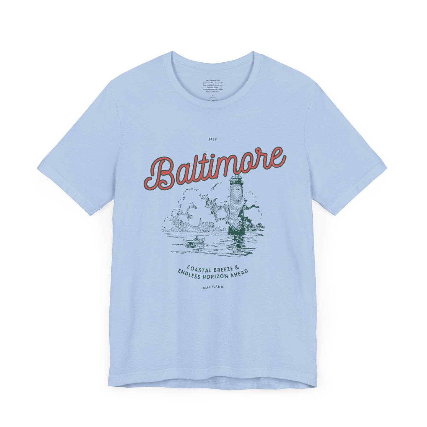 Costal Breeze & Endless Horizons Baltimore - Unisex Short Sleeve Tee