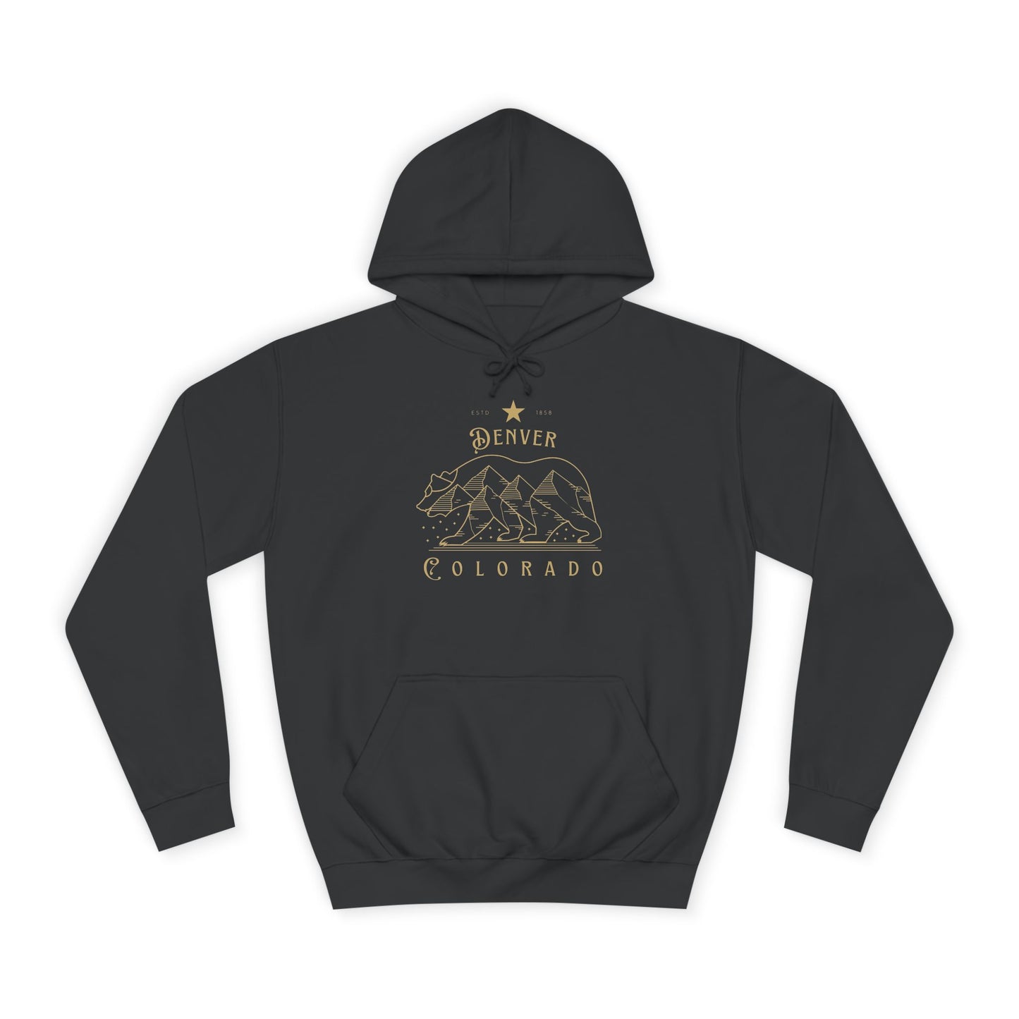 Big Bear Mountain Denver Colorado - Unisex College Hoodie