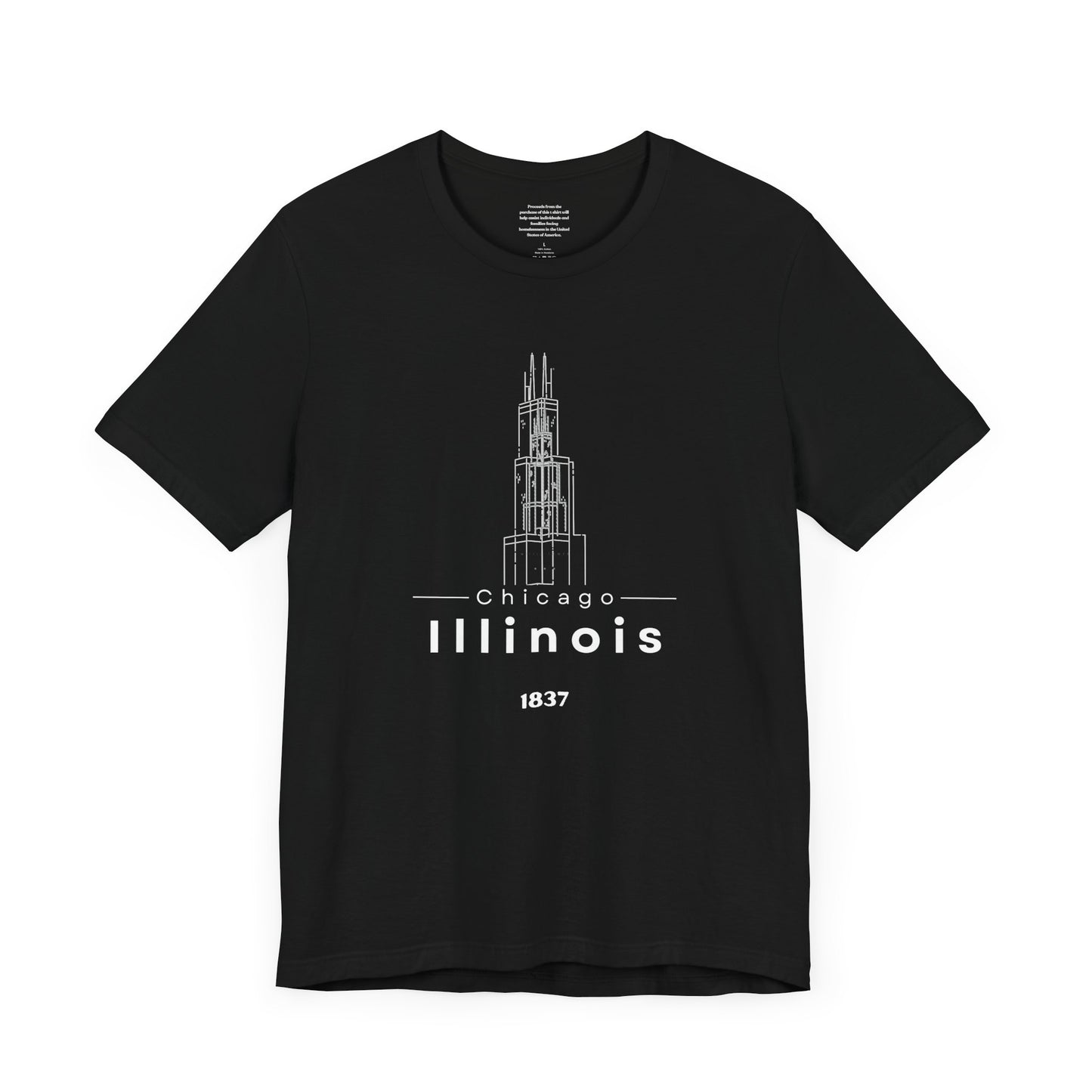 Willis Tower Chicago 1837 - Unisex Short Sleeve Tee