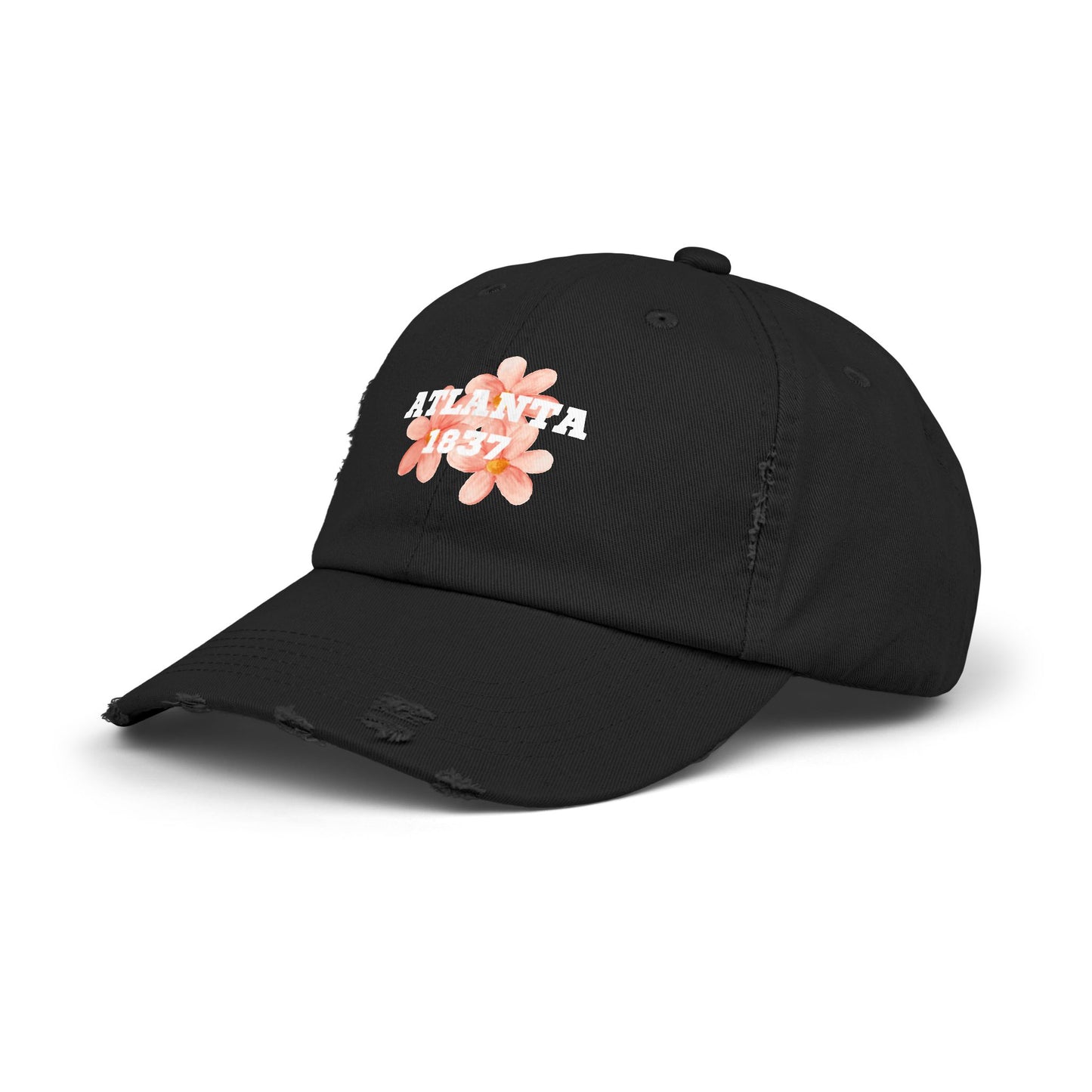 Peach Tree Flower 1837 Atlanta - Unisex Distressed Cap