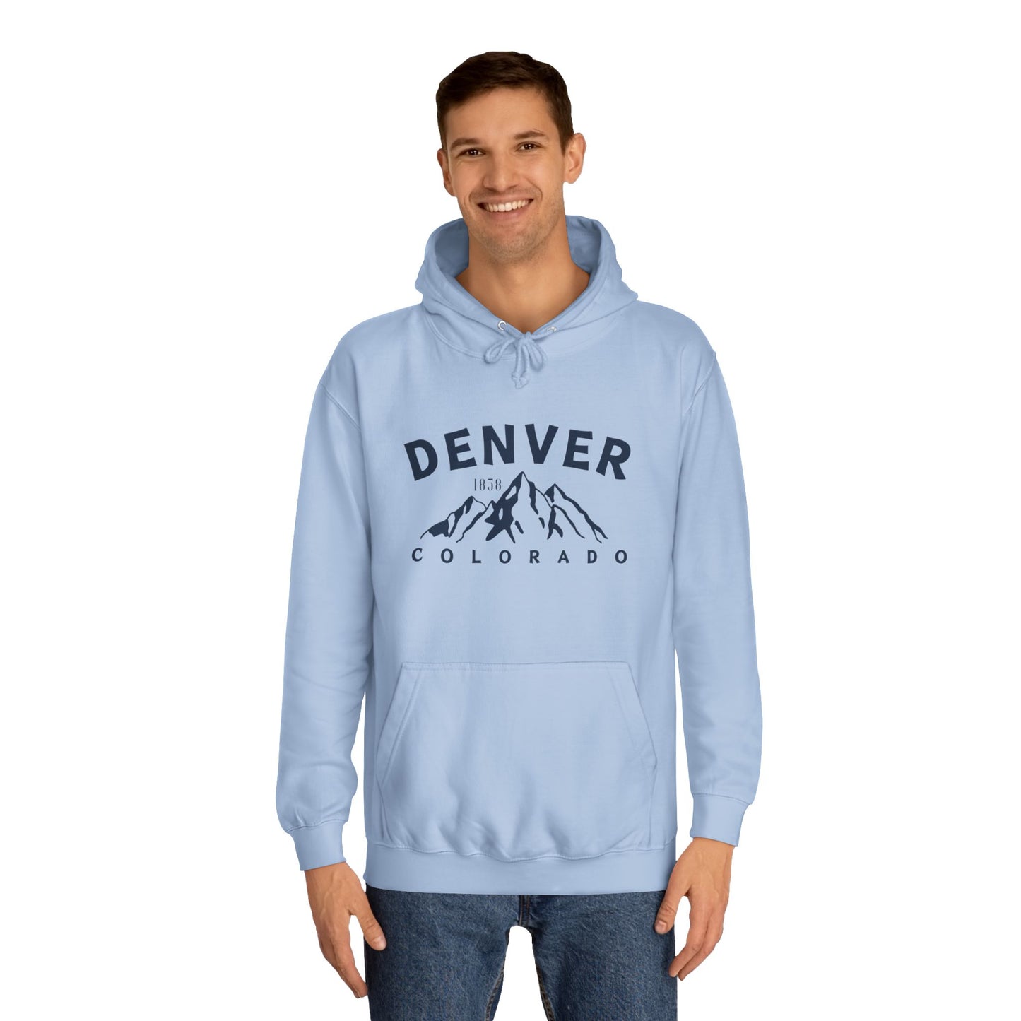 Denver Colorado (3) - Unisex College Hoodie