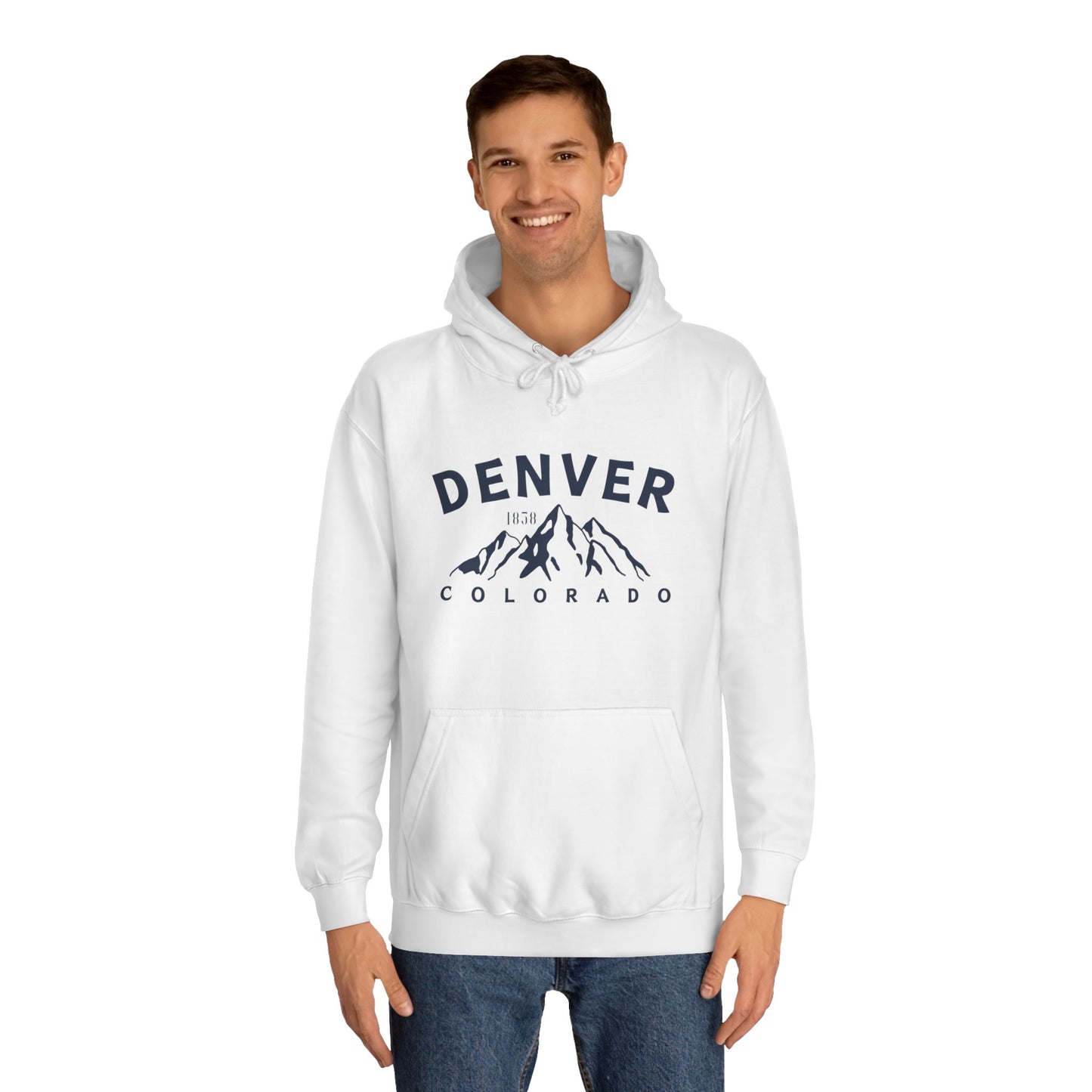 Denver Colorado (3) - Unisex College Hoodie