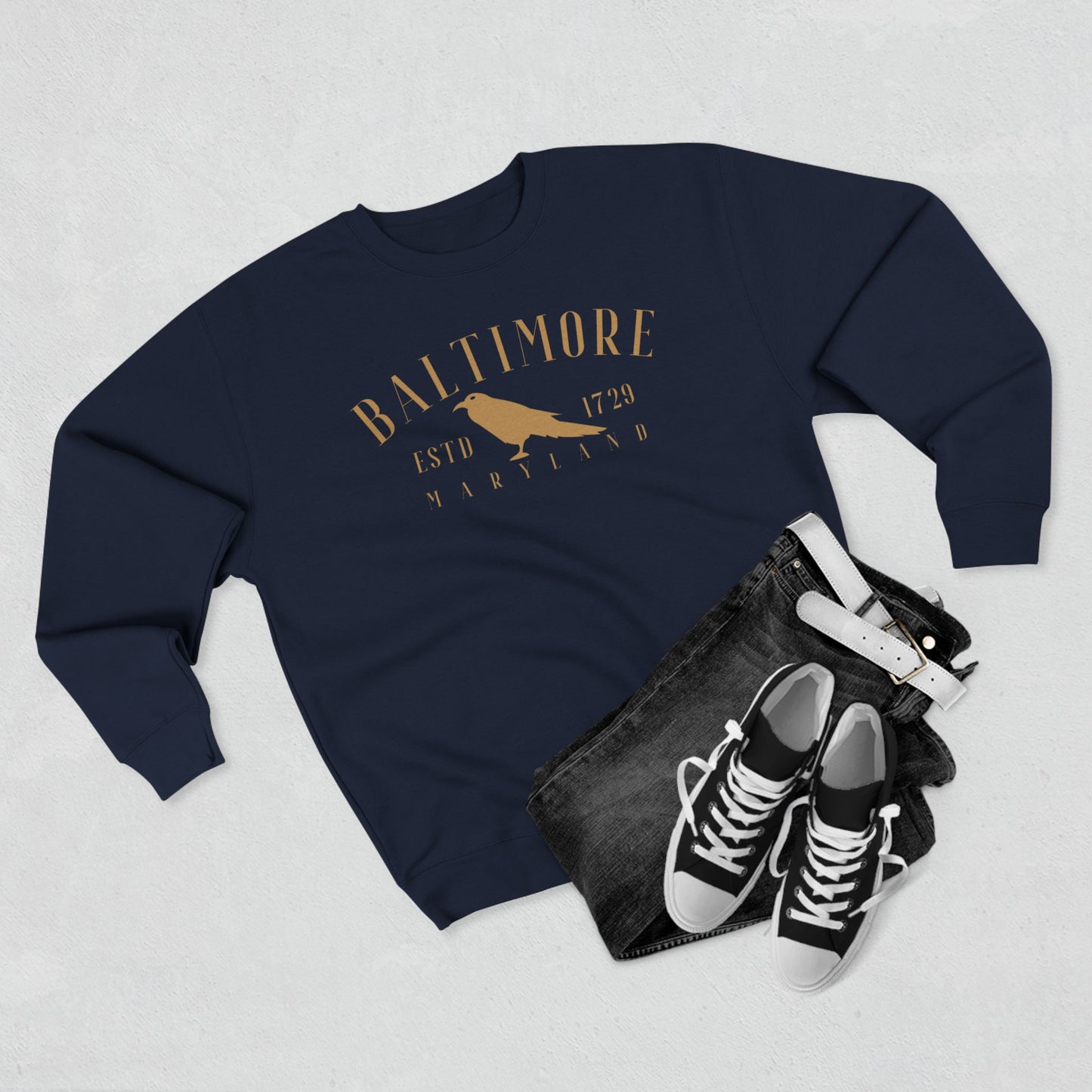 Baltimore Raven 1729 - Unisex Crewneck Sweatshirt