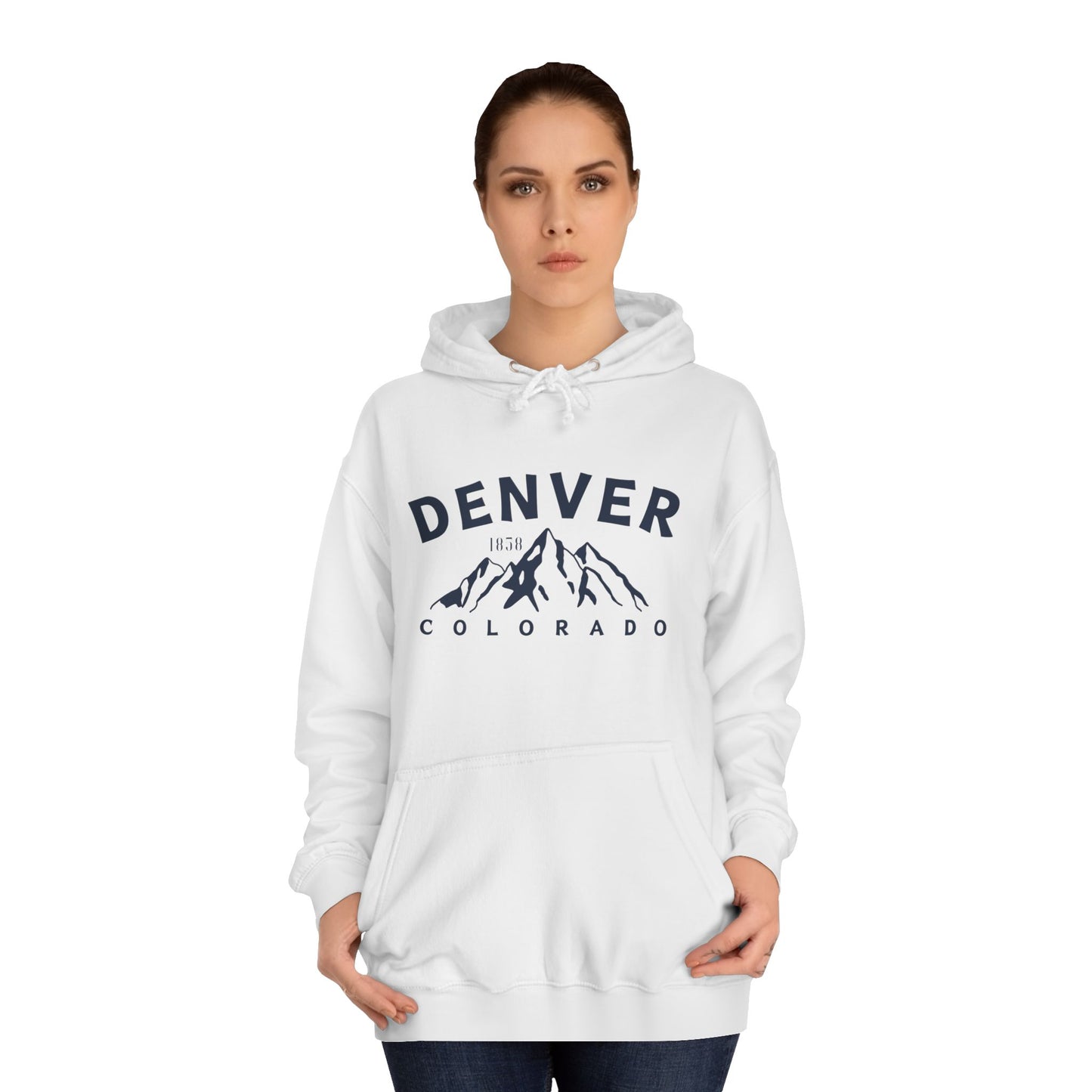 Denver Colorado (3) - Unisex College Hoodie