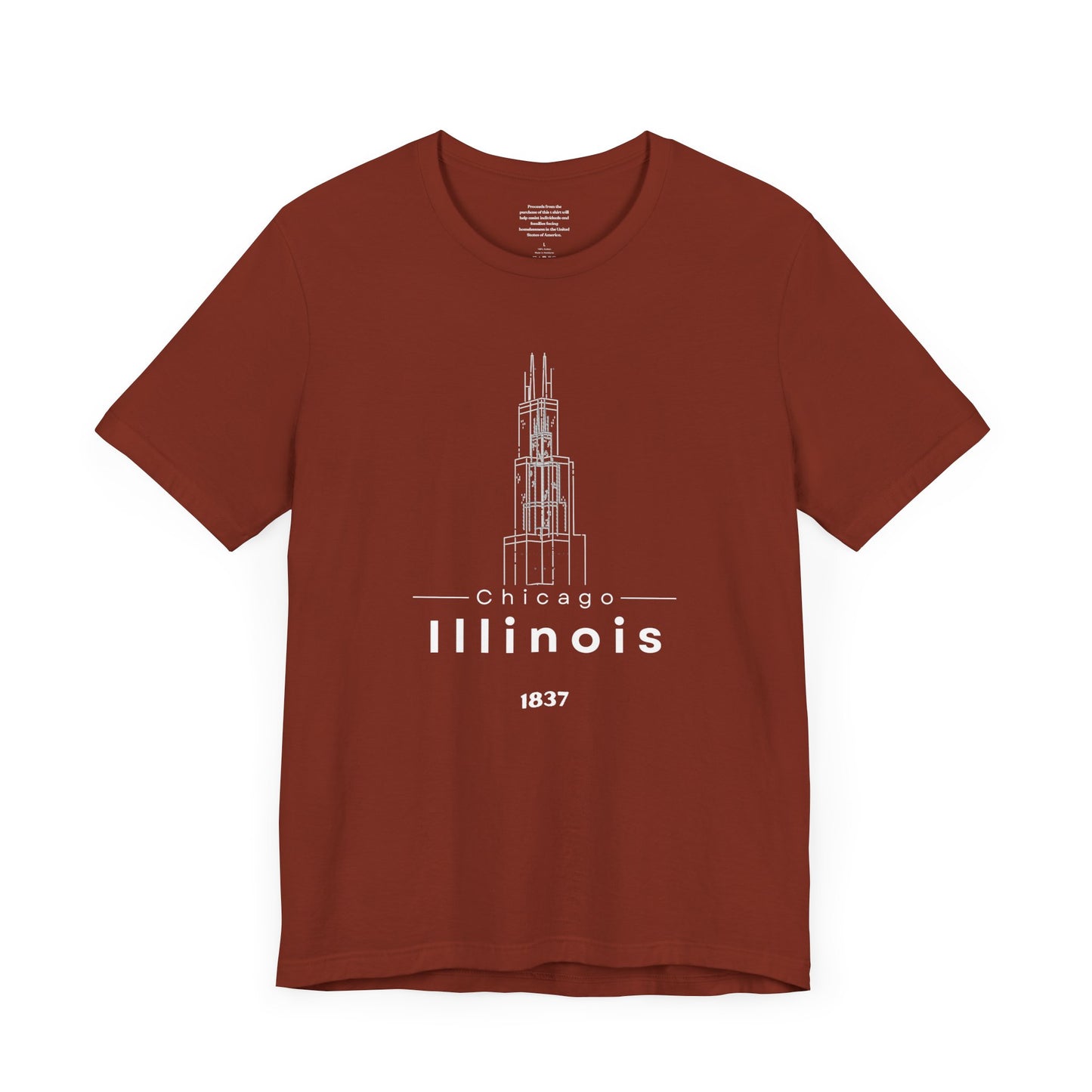 Willis Tower Chicago 1837 - Unisex Short Sleeve Tee