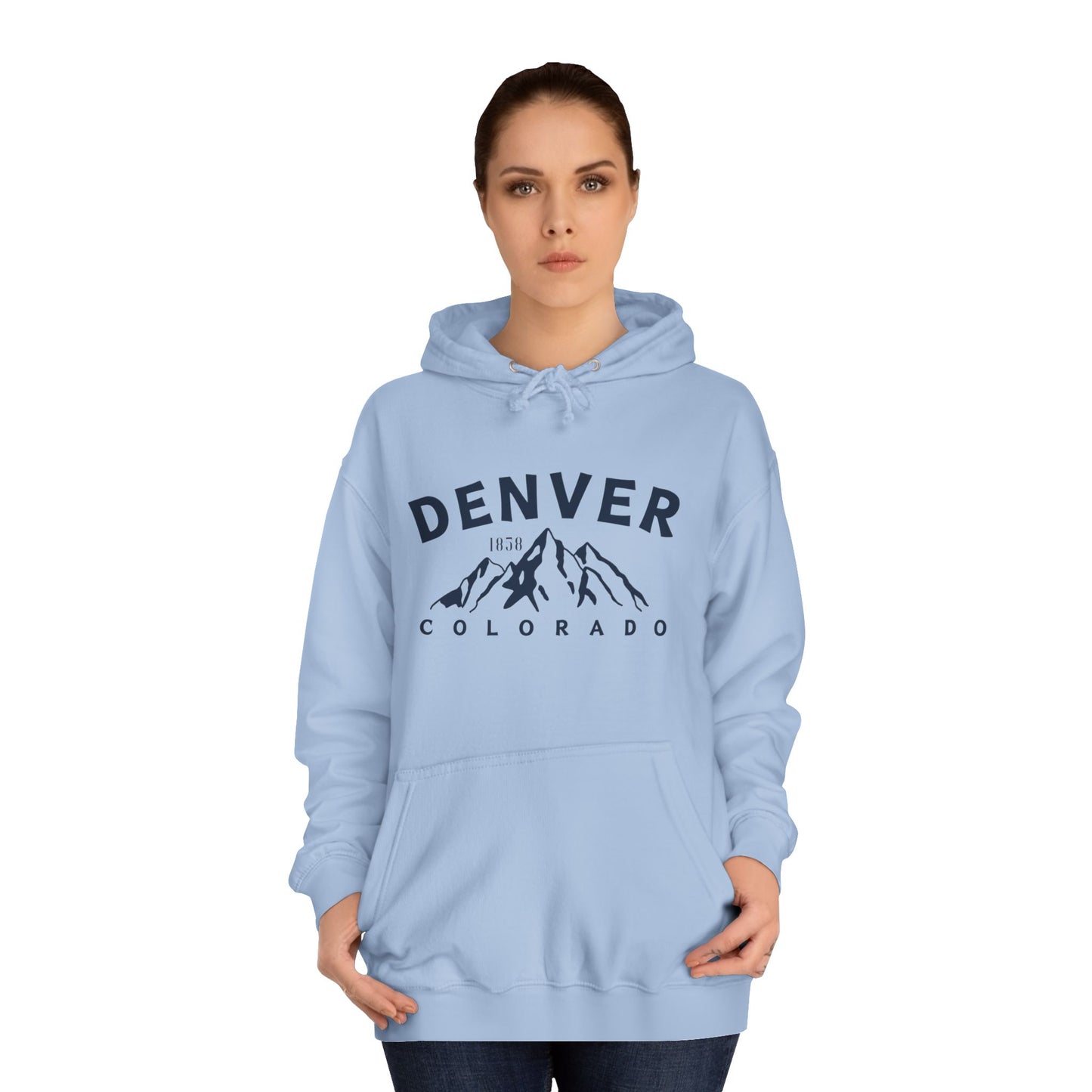 Denver Colorado (3) - Unisex College Hoodie