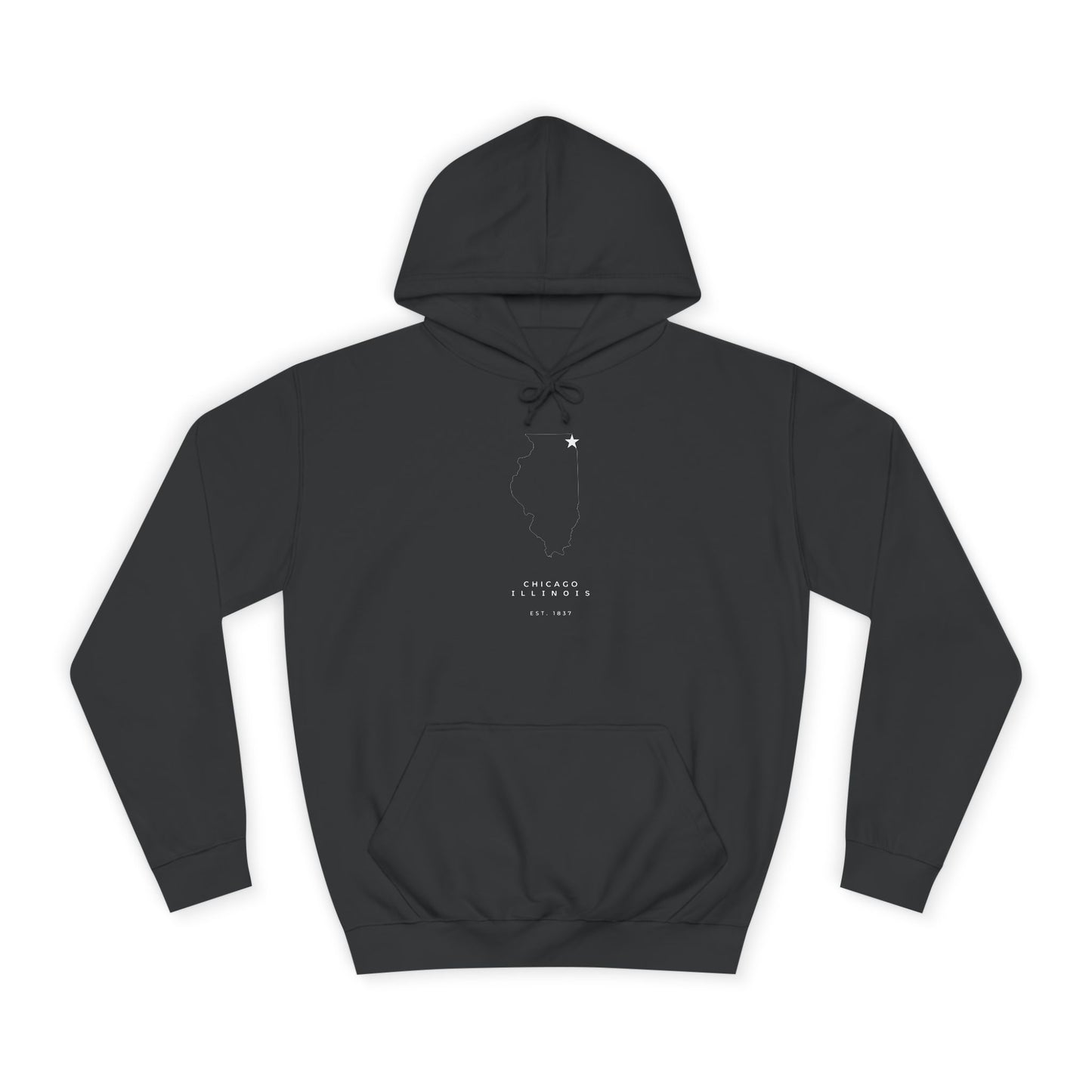 Chicago Illinois Star Map - Unisex College Hoodie