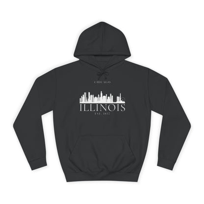 Chicago Illinois Skyline - Unisex College Hoodie