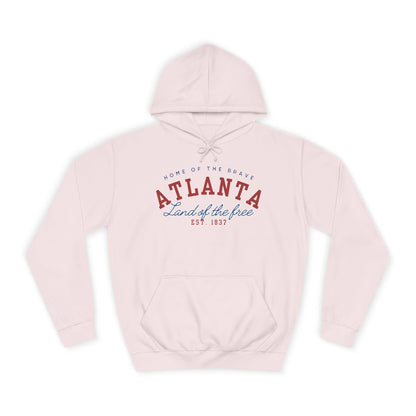 Home Of The Brave Atlanta - Unisex College Hoodie