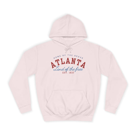 Home Of The Brave Atlanta - Unisex College Hoodie