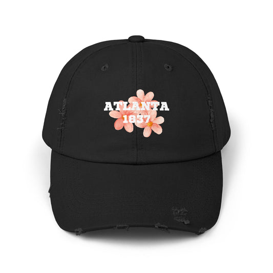 Peach Tree Flower 1837 Atlanta - Unisex Distressed Cap