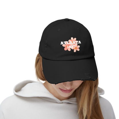 Peach Tree Flower 1837 Atlanta - Unisex Distressed Cap
