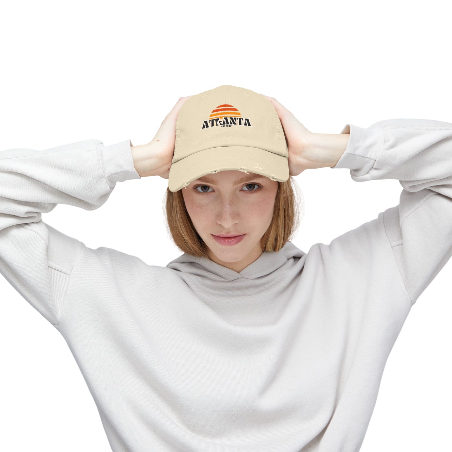 Atlanta Sunrise - Unisex Distressed Cap