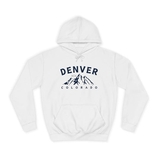 Denver Colorado (3) - Unisex College Hoodie