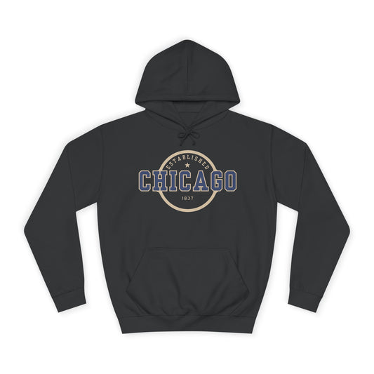Chicago Logo Established 1837 - Unisex College Hoodie