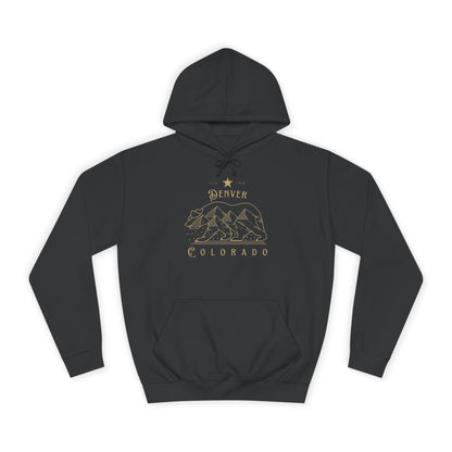 Big Bear Mountain Denver Colorado - Unisex College Hoodie