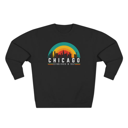 Skyline Chicago 1837 - Unisex Crewneck Sweatshirt