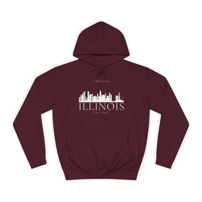 Chicago Illinois Skyline - Unisex College Hoodie