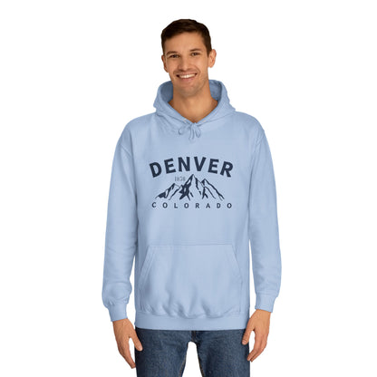 Denver Colorado (3) - Unisex College Hoodie