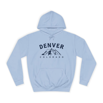 Denver Colorado (3) - Unisex College Hoodie