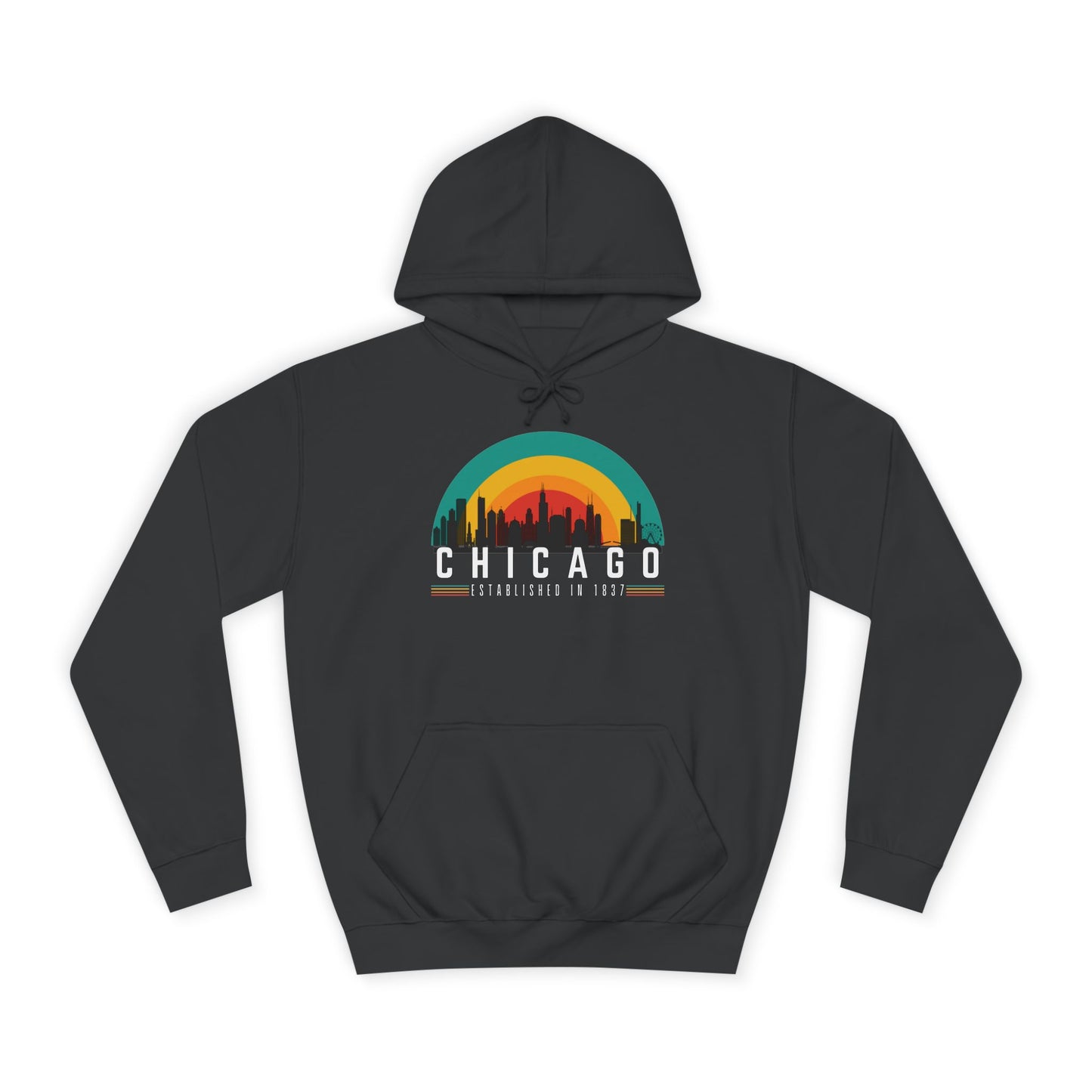 Skyline Chicago 1837 - Unisex College Hoodie