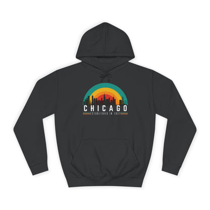 Skyline Chicago 1837 - Unisex College Hoodie