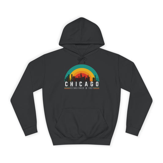 Skyline Chicago 1837 - Unisex College Hoodie