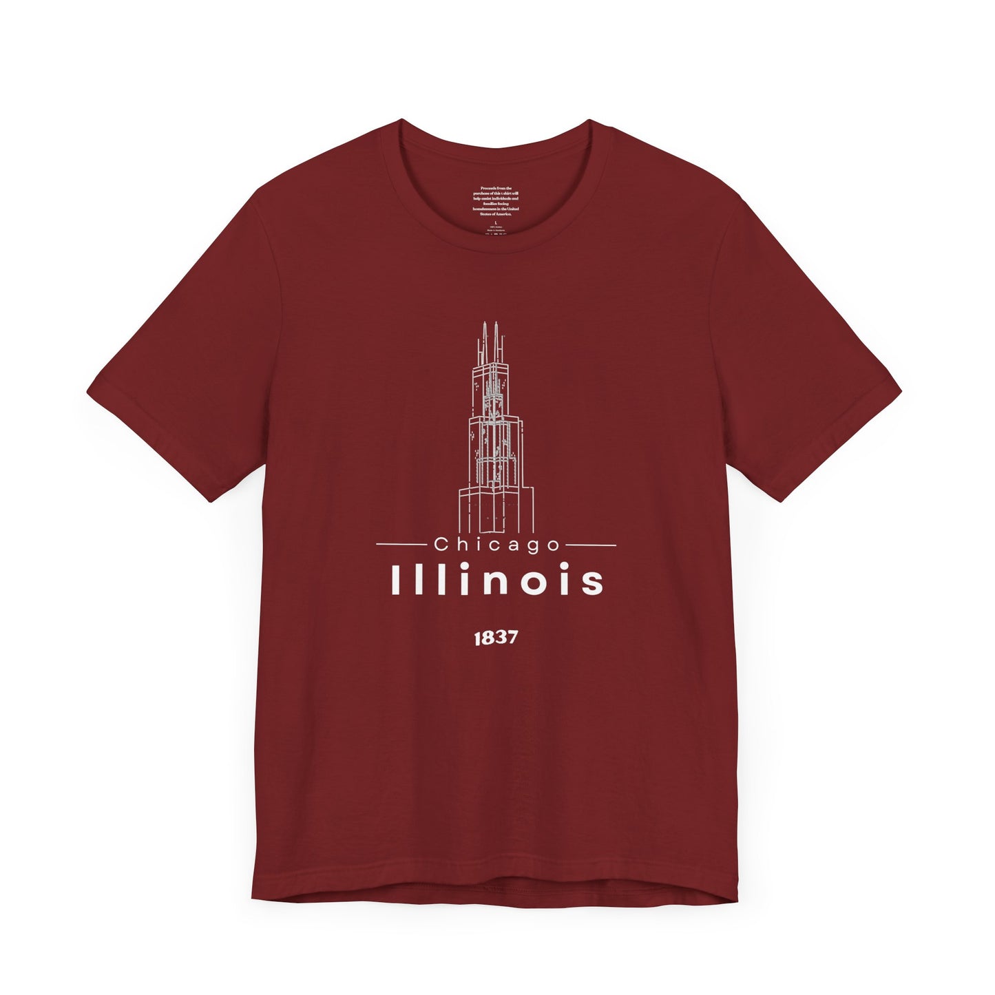 Willis Tower Chicago 1837 - Unisex Short Sleeve Tee