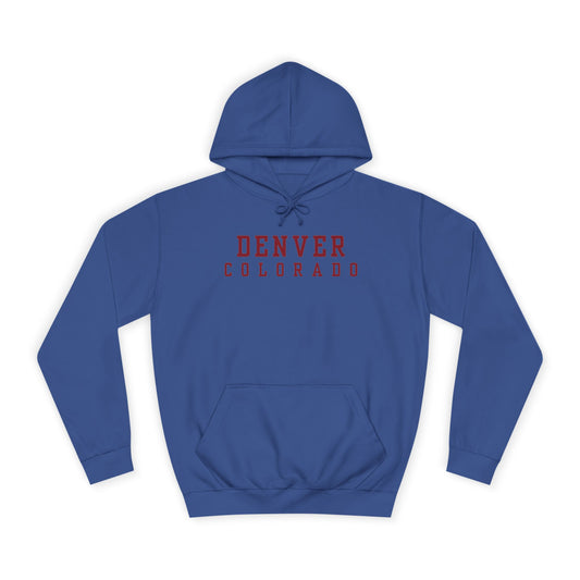 Denver Colorado - Unisex College Hoodie