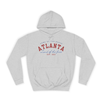Home Of The Brave Atlanta - Unisex College Hoodie