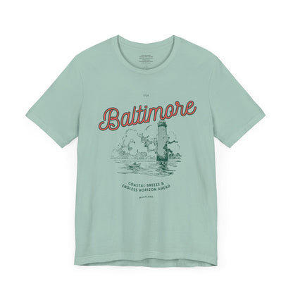 Costal Breeze & Endless Horizons Baltimore - Unisex Short Sleeve Tee
