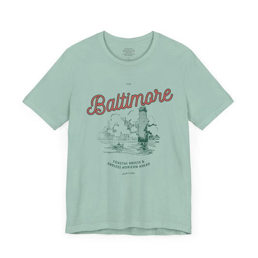 Costal Breeze & Endless Horizons Baltimore - Unisex Short Sleeve Tee