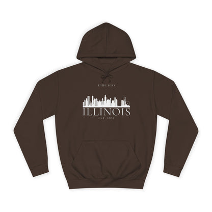 Chicago Illinois Skyline - Unisex College Hoodie