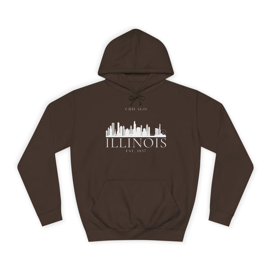 Chicago Illinois Skyline - Unisex College Hoodie