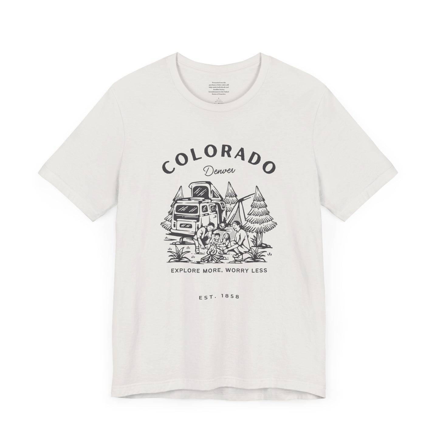 Explore More Worry Less Denver - Unisex Short Sleeve Tee