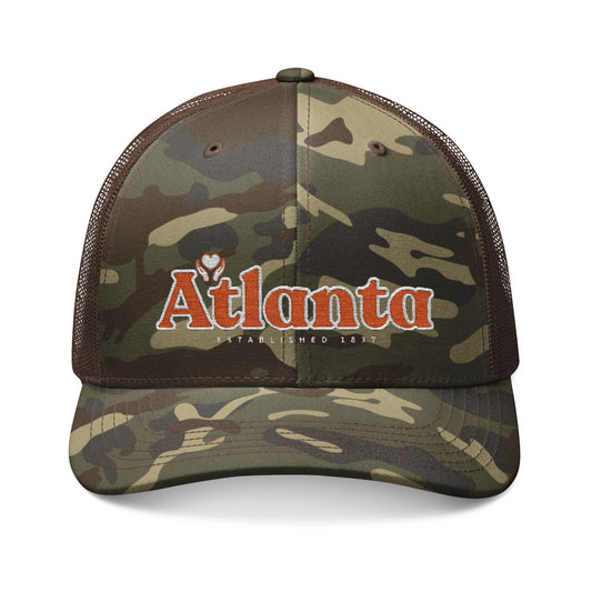 Helping Hearts Atlanta - Camouflage Brown Embroidered Trucker Hat