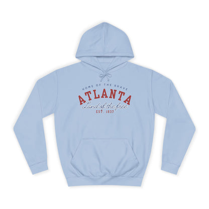 Home Of The Brave Atlanta - Unisex College Hoodie